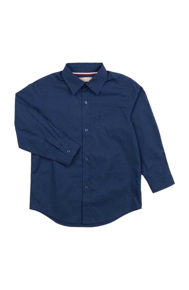 Leveret Boys Long Sleeve Dress Shirt, Alternate, color, Navy