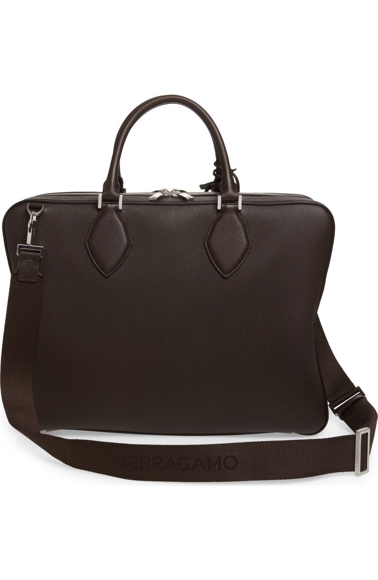 FERRAGAMO Star Leather Tote, Alternate, color, Testa Di M Testa Di Moro