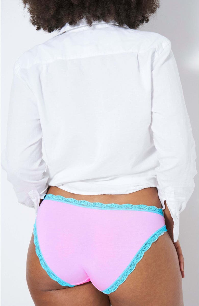 Stripe & Stare Original Knicker Four Pack, Alternate, color, Neon Candy