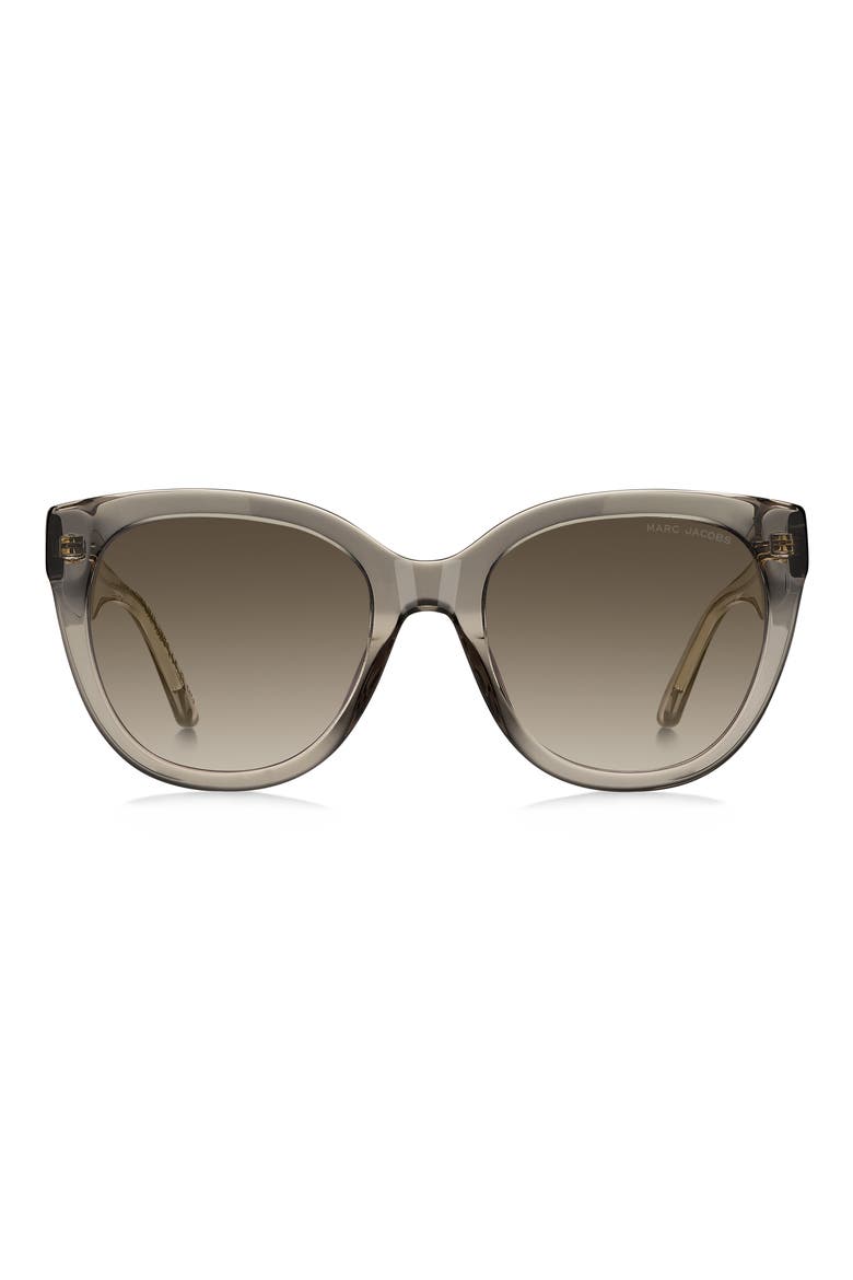 54mm Cat Eye Sunglasses, Main, color, KHAKI/ BROWN SF