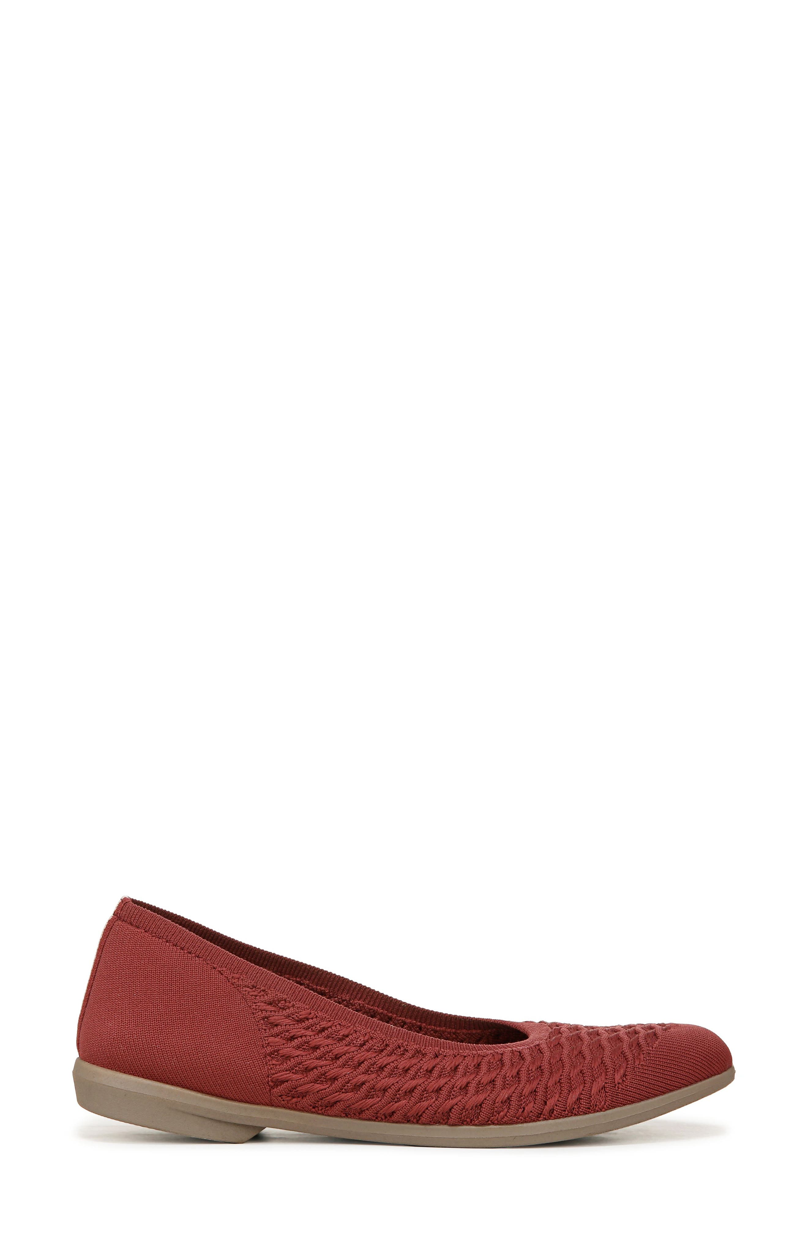 Khloe Knit Ballet Flat, Alternate, color, RED