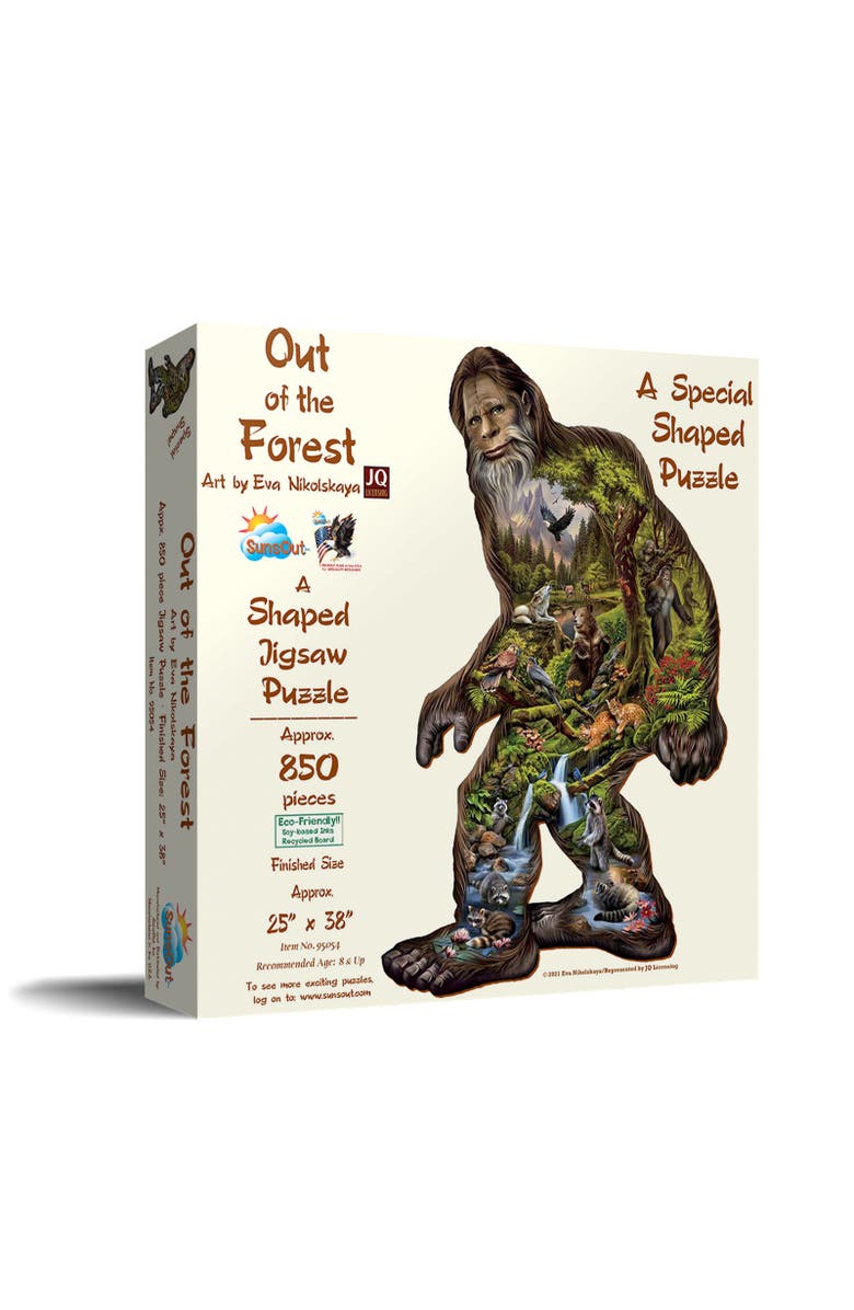 Sunsout Out of the Forest 850 piece Jigsaw Puzzle for Adults Special Shape, Main, color, Multicolor