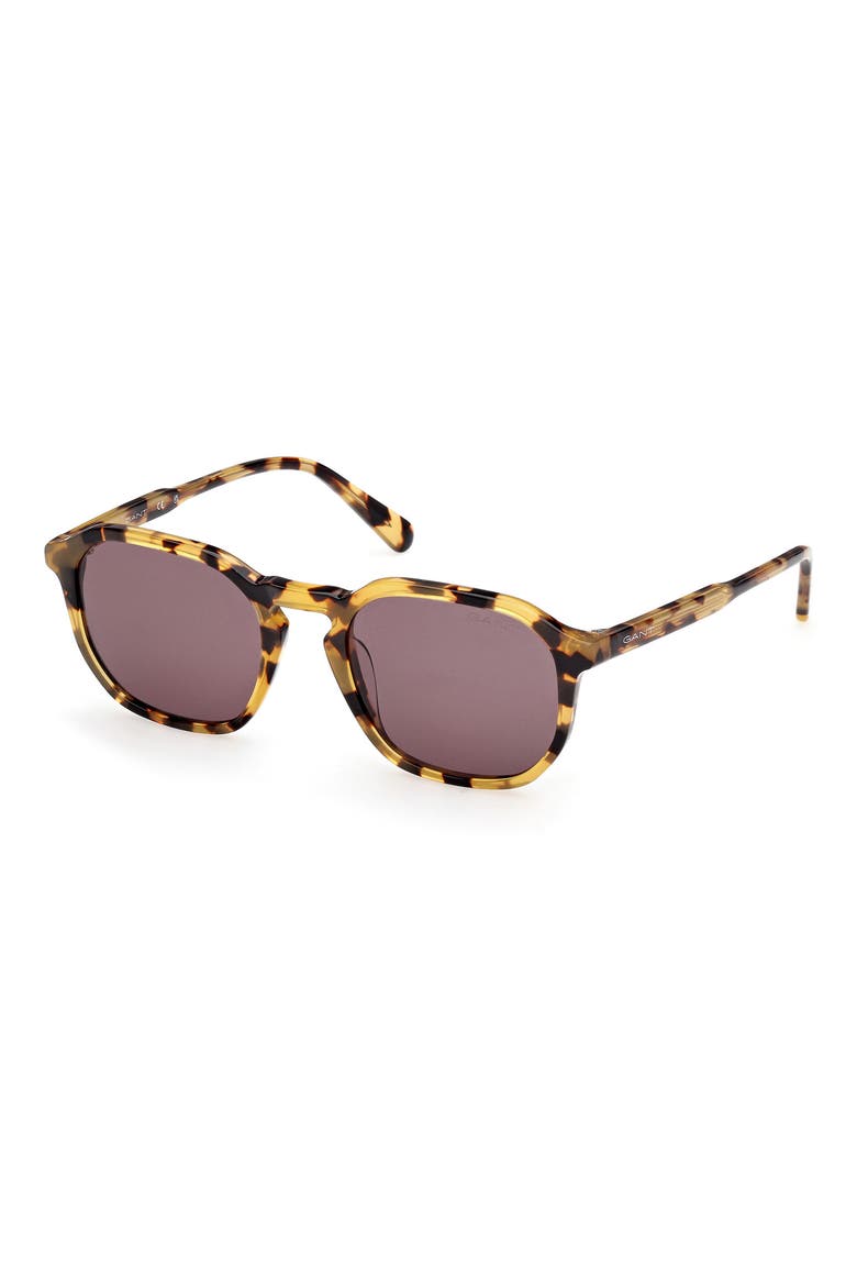Geometric Sunglasses, Alternate, color, BLONDE HAVANA / BROWN