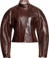 Helmut Lang Glossy Leather Saddle Jacket