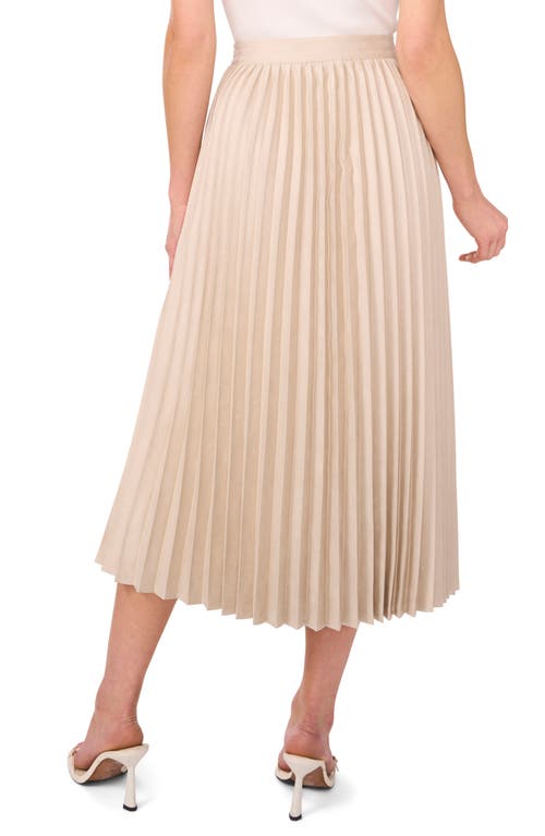 Halogenr Halogen(r) Pleated A-line Faux Suede Midi Skirt In Flax Taupe
