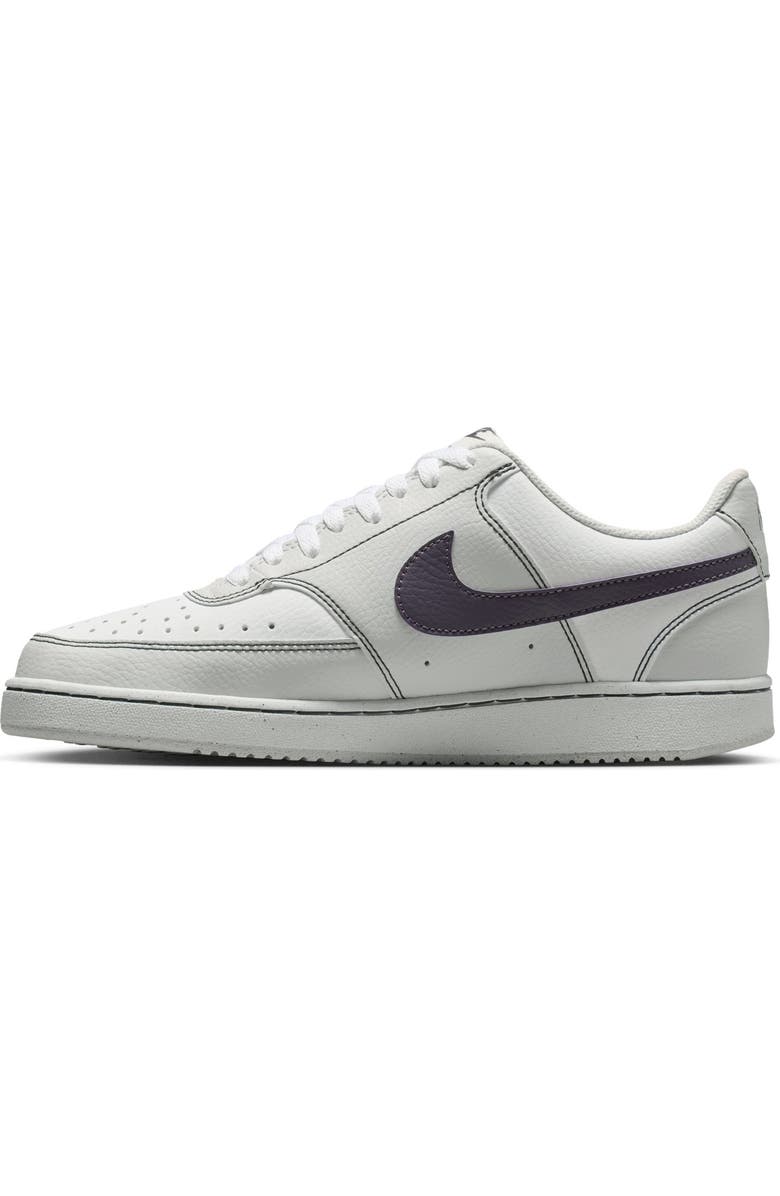 Nike Court Vision Low Sneaker, Alternate, color, Vast Grey/ Dark Raisin/ White