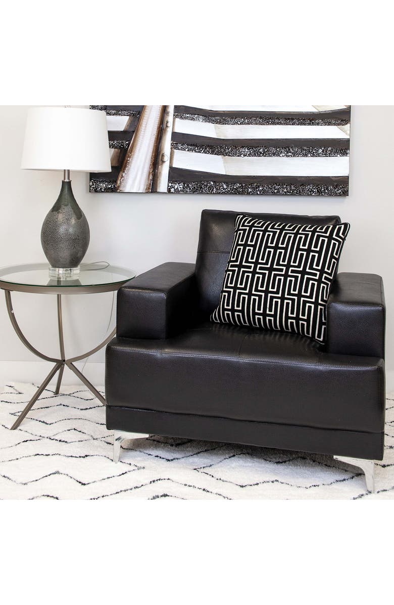 PARKLAND COLLECTION Milo Embroidered Throw Pillow, Alternate, color, Black