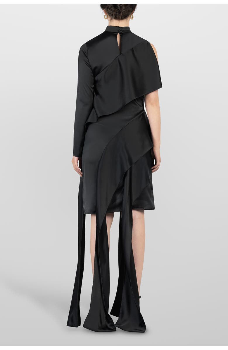 LAURA APARICIO Viscose Volant Dress, Alternate, color, Black