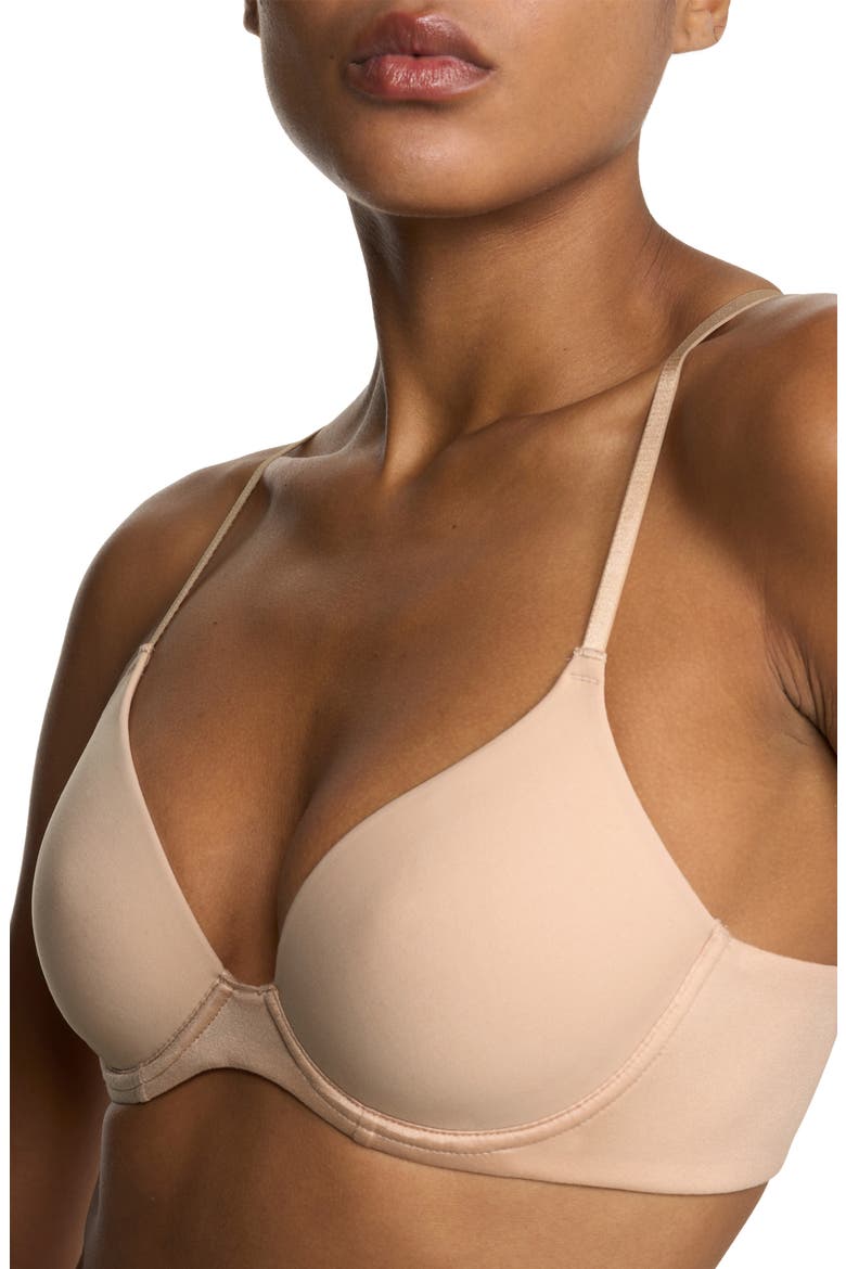Soft Focus Comfort Underwire Convertible Demi Bra, Alternate, color, LIGHT MOCHA