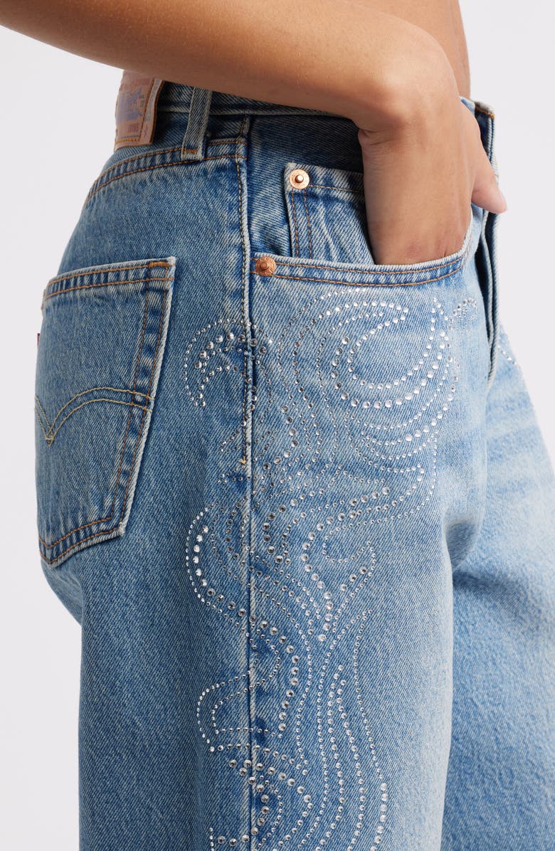 Levi's<sup>®</sup> 501<sup>®</sup> '90s Straight Leg Ankle Jeans, Alternate, color, Denim Venom