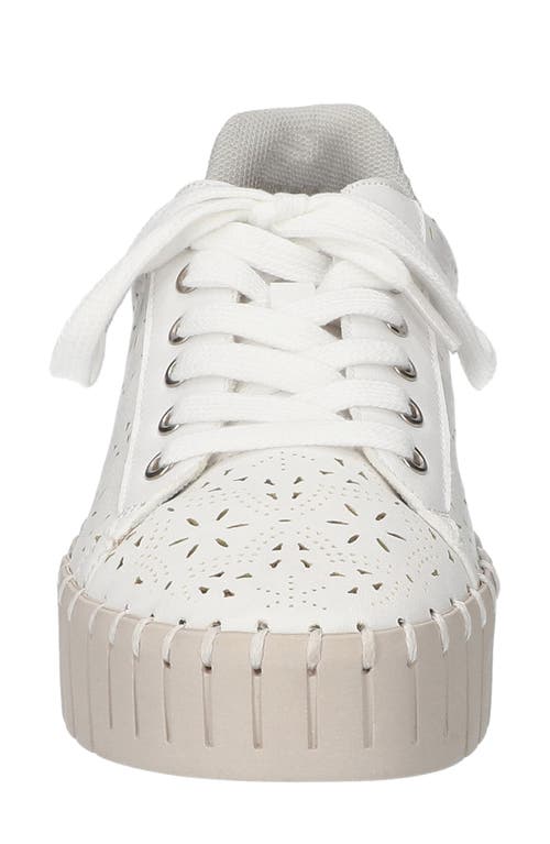 Easy Street Women's Retta Comfort Platform Sneakers In White