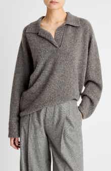 Vince Donegal Cashmere Polo Sweater
