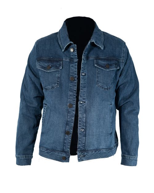 Shop Jack Of Spades Denim Jacket In Indigo Blend