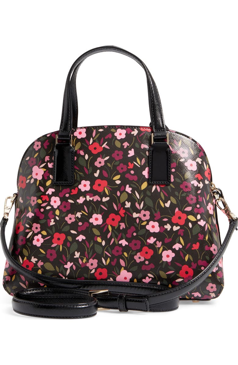 Kate Spade New York cameron street boho floral- lottie leather satchel, Alternate, color,