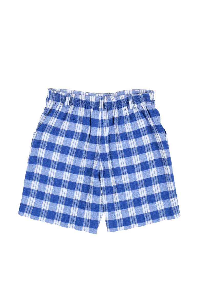 Florence Eiseman Plaid Seersucker Short, Alternate, color, Blue / White