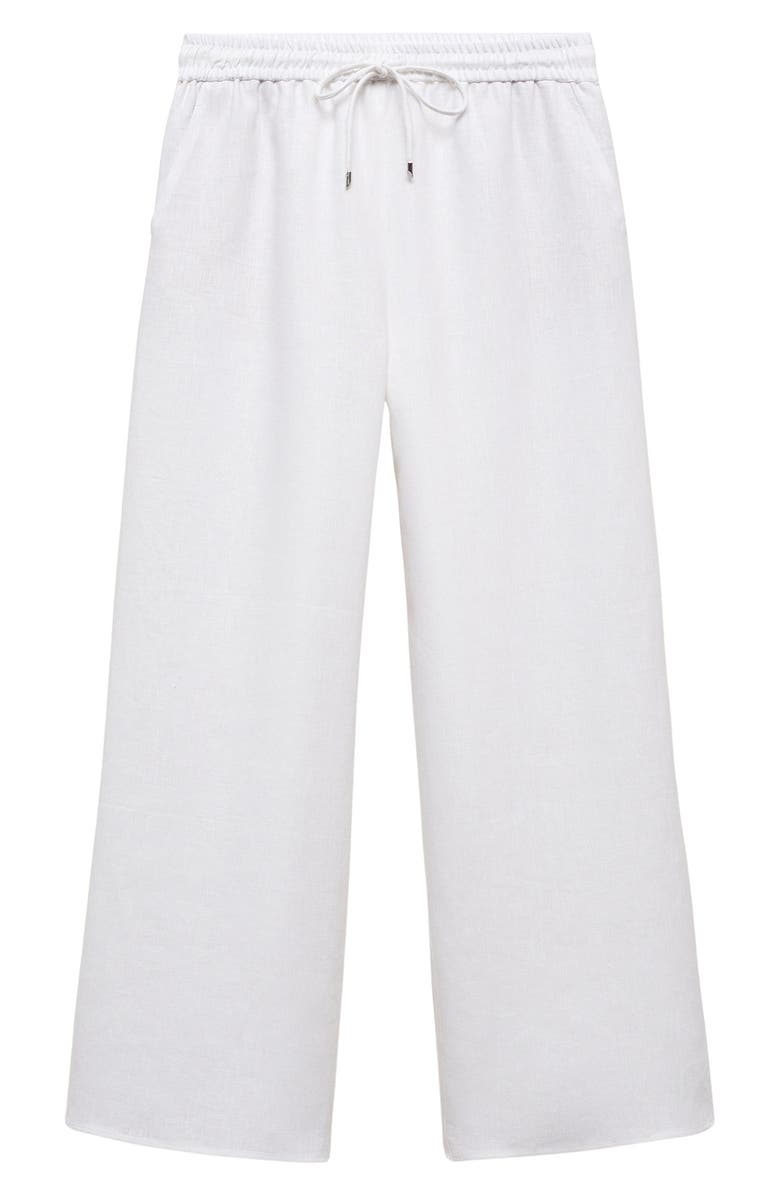 MANGO Linen Drawstring Pants, Alternate, color, 