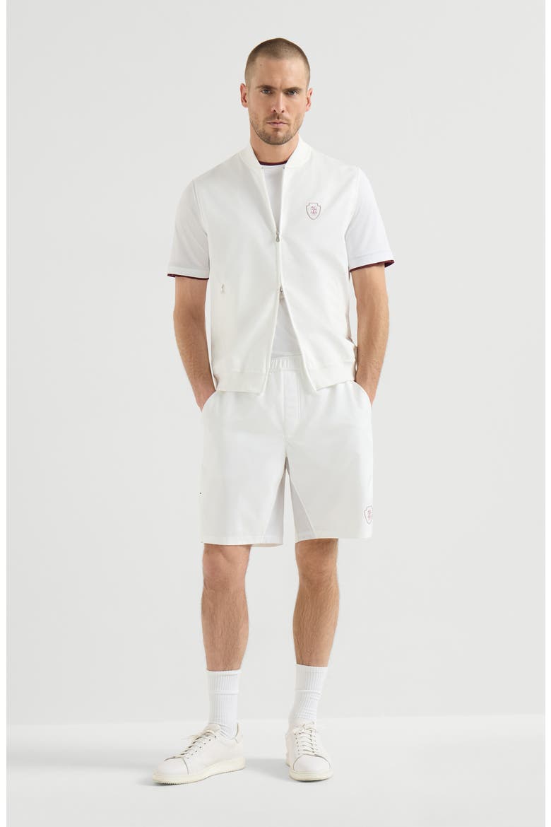 T-shirt with faux-layering, Alternate, color, White