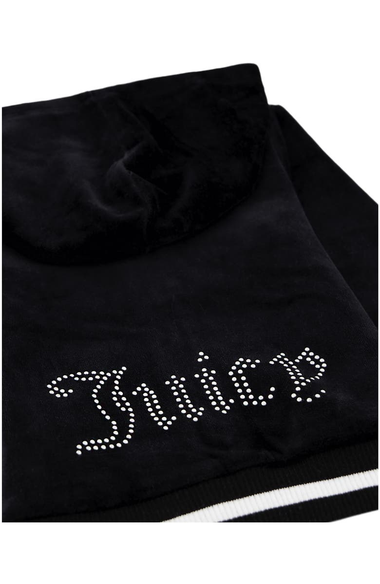 Juicy Couture Velour Hoodie & Pants Set, Alternate, color, Black