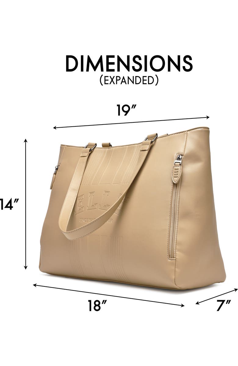 ELLE Roamer 24L Vegan Leather Weekender Duffel Bag, Alternate, color, Nude