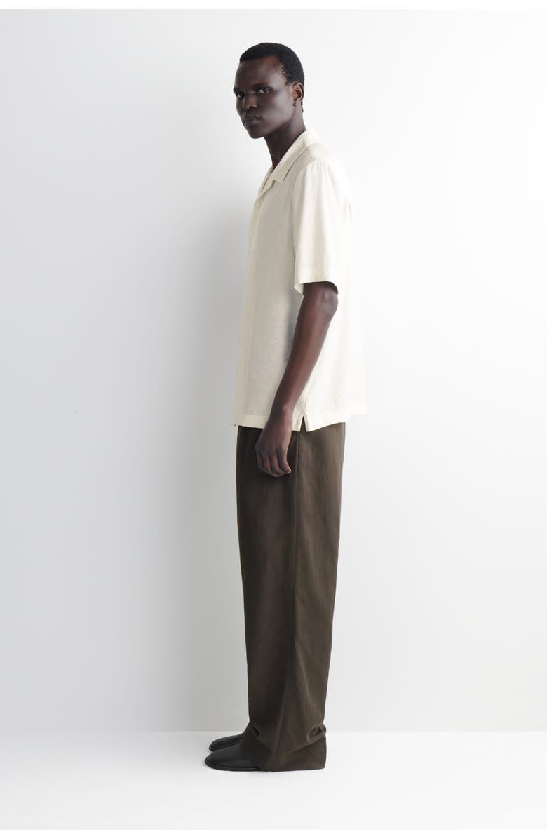 COS Camp-collar Shirt, Alternate, color, Cream