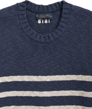 Mariner Stripe Cotton & Linen Crewneck Sweater