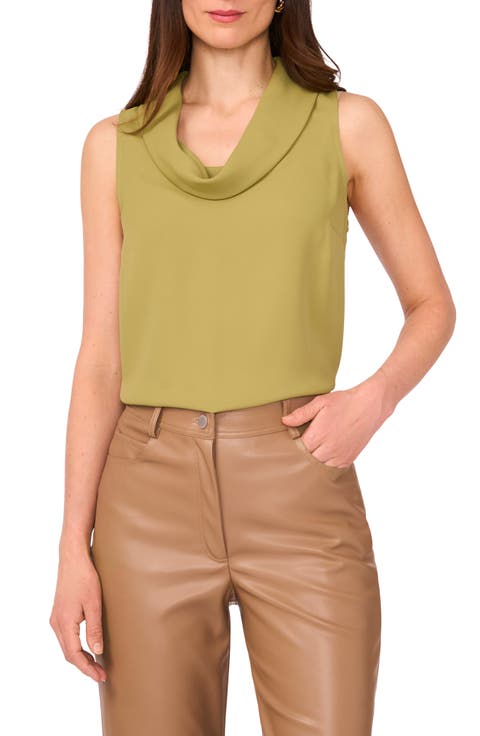 Cowl Neck Sleeveless Blouse