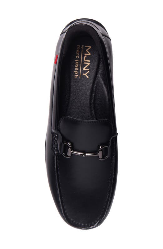 Marc Joseph New York Elliot Road Hands Free Technology Leather Buckle Loafer, Alternate, color, Black Napa Leather