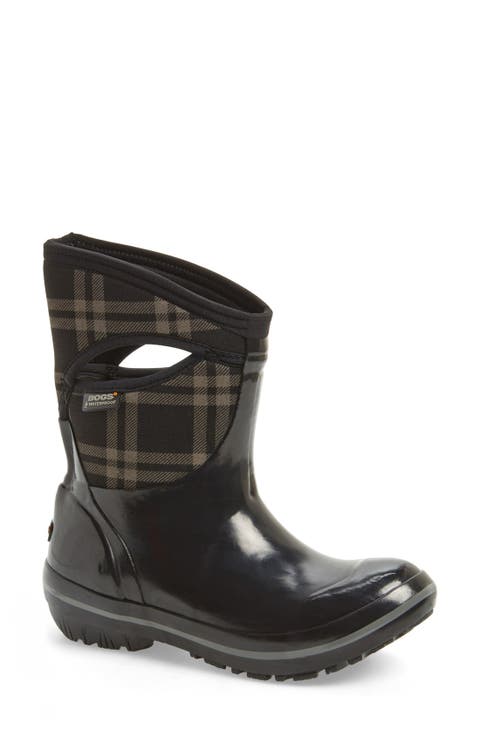 'Plimsoll Plaid' Mid Waterproof Snow Boot (Women)