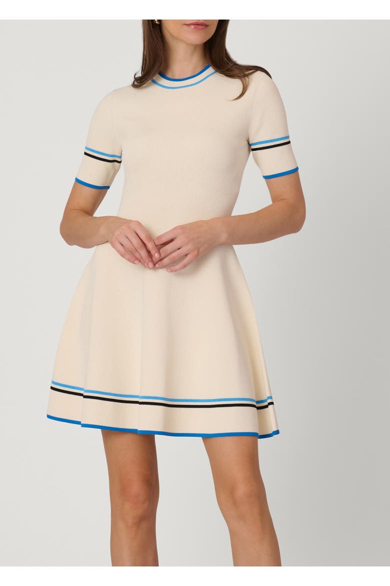 Contrast Border Knit Kate Dress, Main, color, Ivory