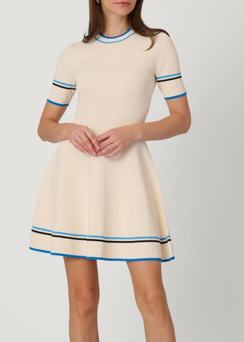 Contrast Border Knit Kate Dress