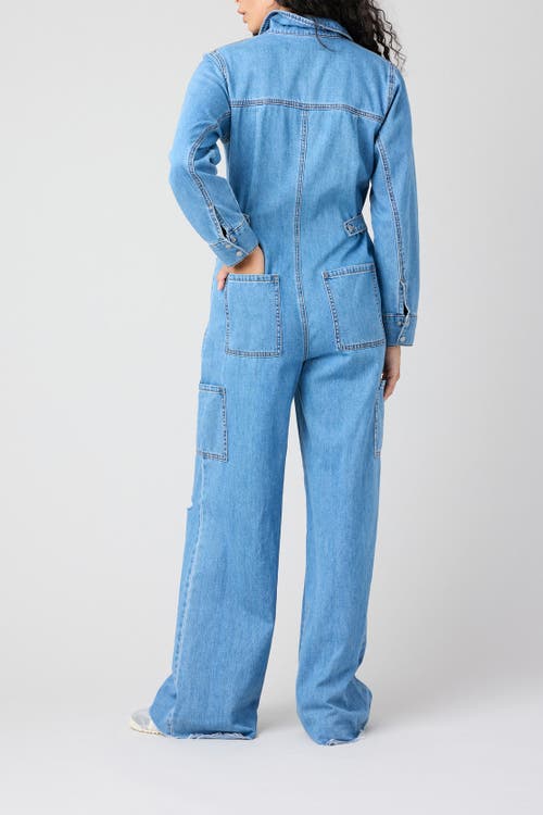Tt Studios Deanna Wide-leg Distressed Jumpsuit