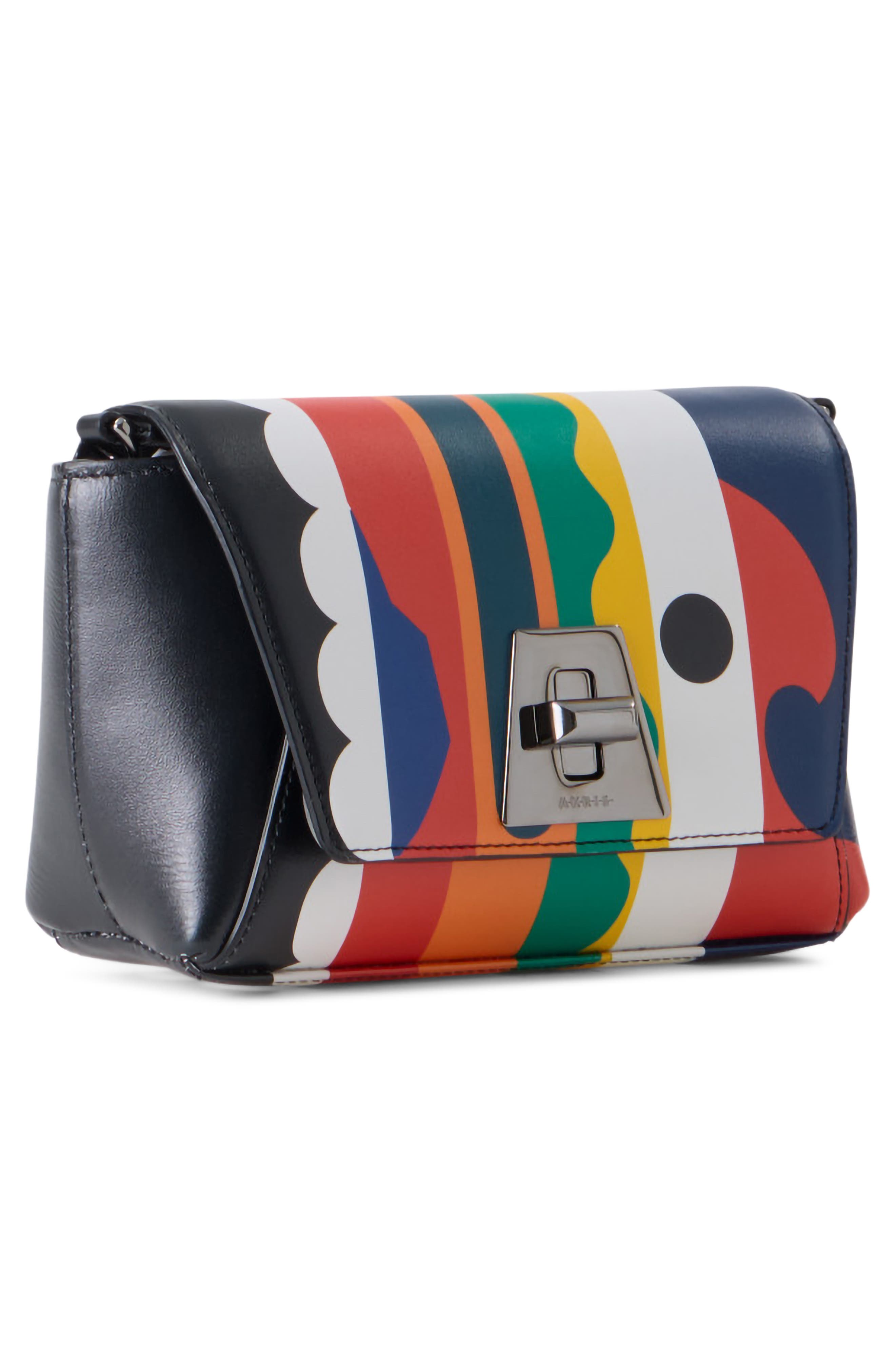 Akris Little Anouk Leather Crossbody Bag, Alternate, color, Orange Multicolor