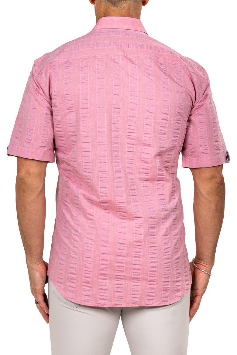 Galileo Marthy Short Sleeve Button-Up Shirt, Alternate, color, PINK