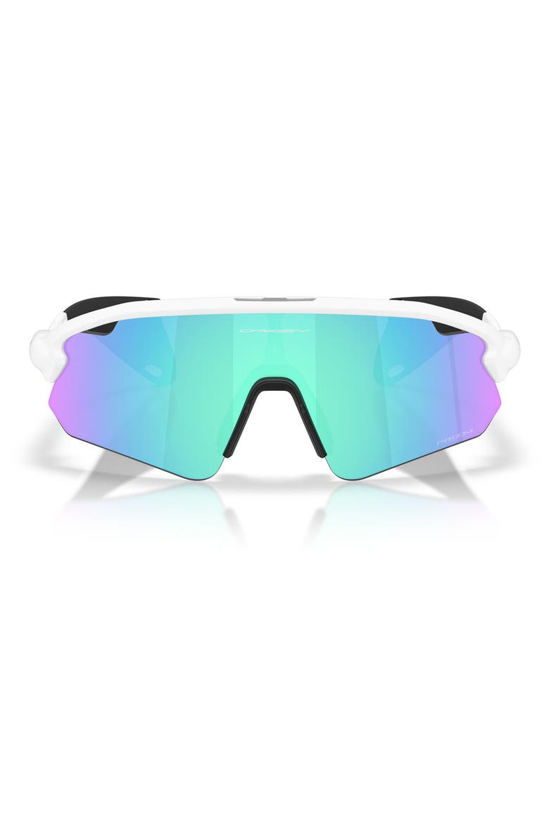 Stunt Devil Rectangle Sunglasses, Main, color, MATTE WHITE / PRIZM SAPPHIRE