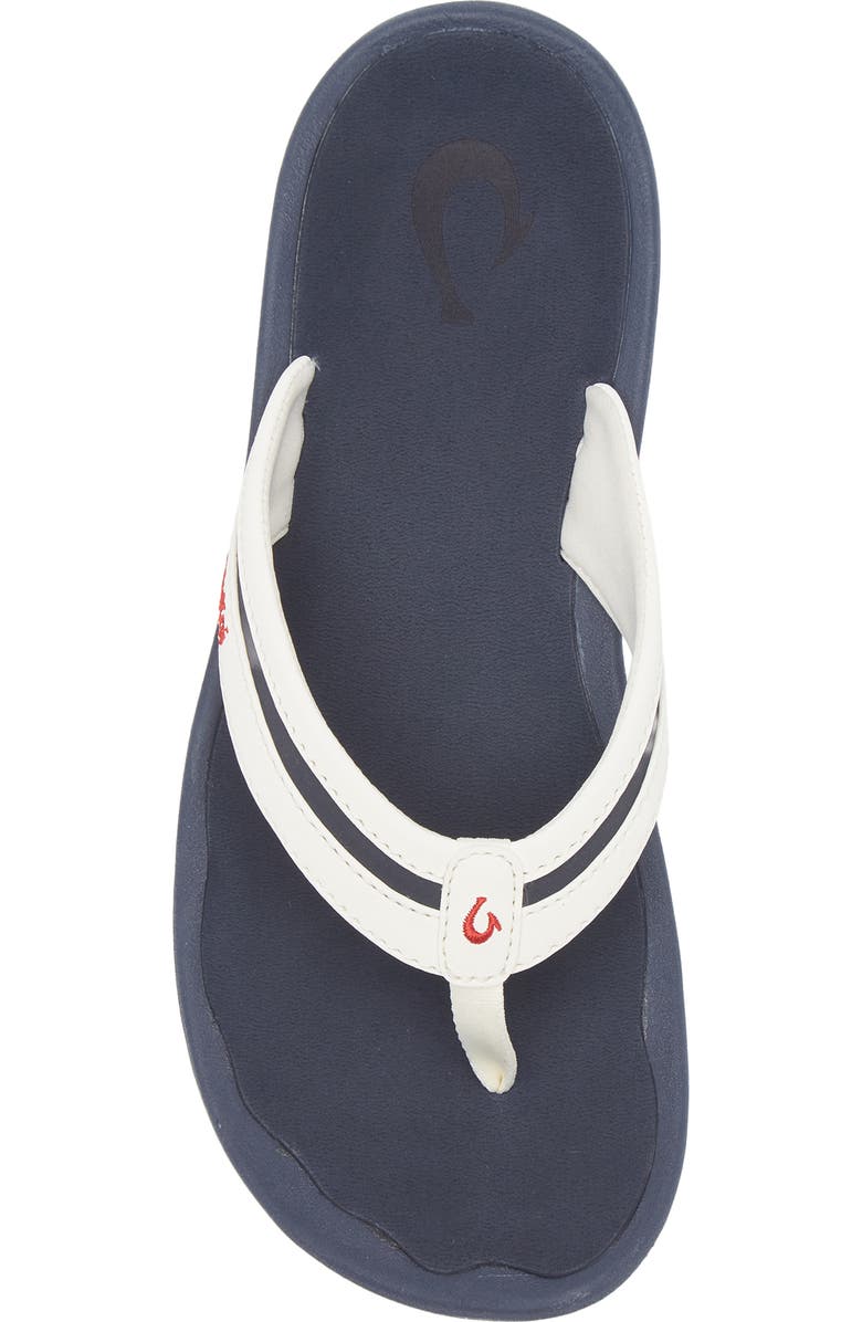 OluKai Ohana Plua Water Resistant Flip Flop, Alternate, color, White Sand/ Americana