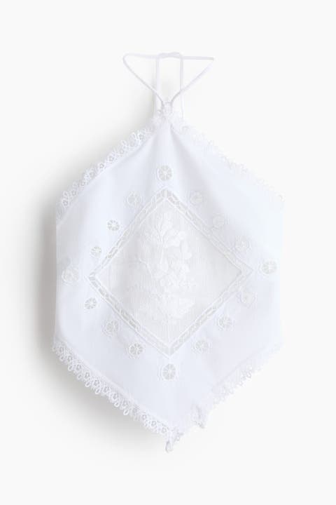 Lace-detail Halterneck Top