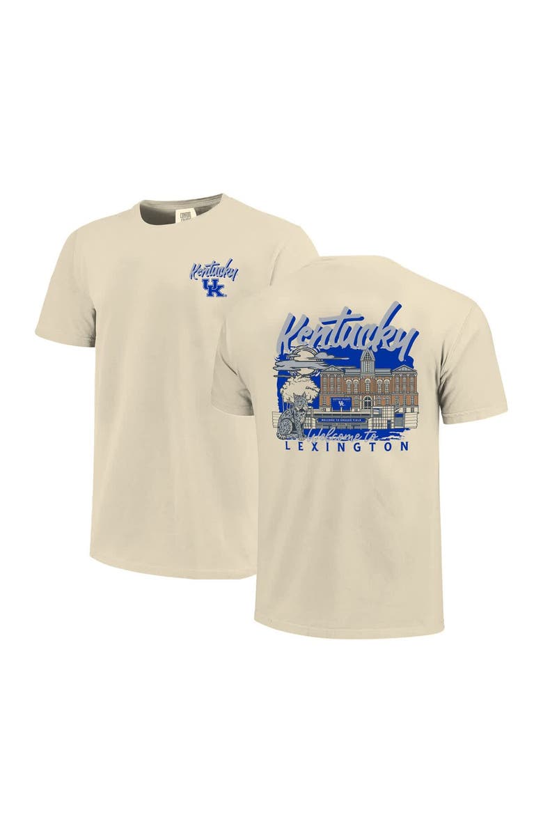 IMAGE ONE Men's Image One  Natural Kentucky Wildcats Comfort Colors Hand-Drawn Campus Stack T-Shirt, Main, color, Natural