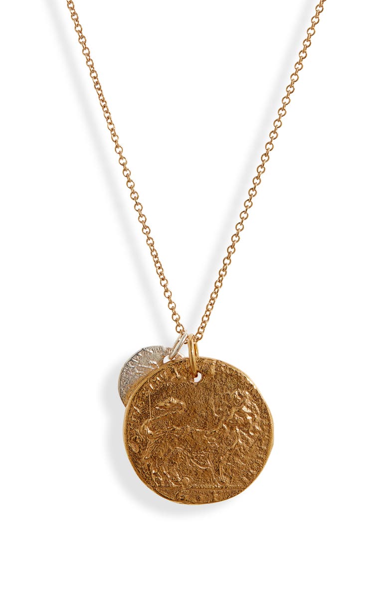 Alighieri The Double Lion Coin Necklace, Main, color, 