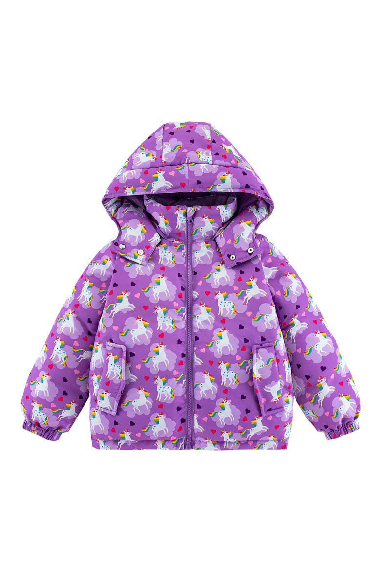 Kids' Charlie Puffer Jacket, Main, color, FLYING UNICORN