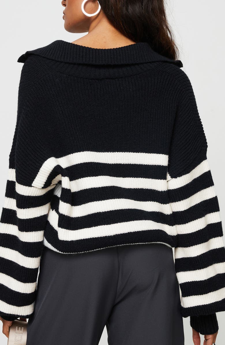 Princess Polly Williamson Stripe Collar Sweater, Alternate, color, 