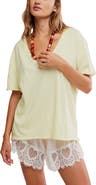 Free People Nina V-Neck Cotton T-Shirt