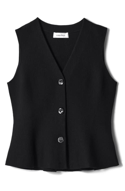 & Other Stories Peplum Knit Vest In Black