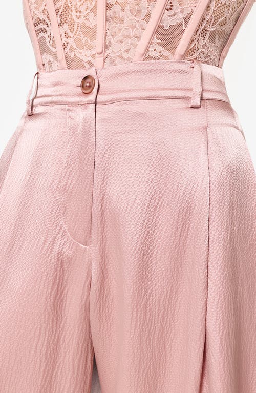 Cami Nyc Fabian High Waist Wide Leg Silk Pants In Begonia