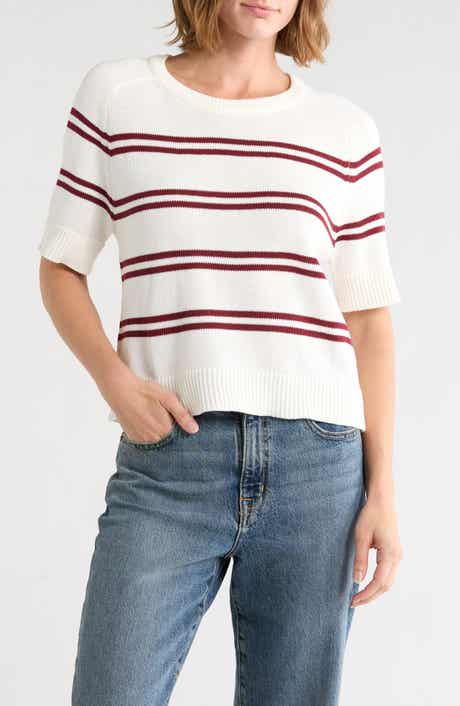 Nautical Stripe Cotton Blend Sweater