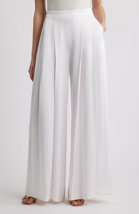 スラックス HUECLOSET Eden Bijou Wide Pants SE310 Xiaoxuemeng Womens Baggy Wide Leg Pants Casual Elastic