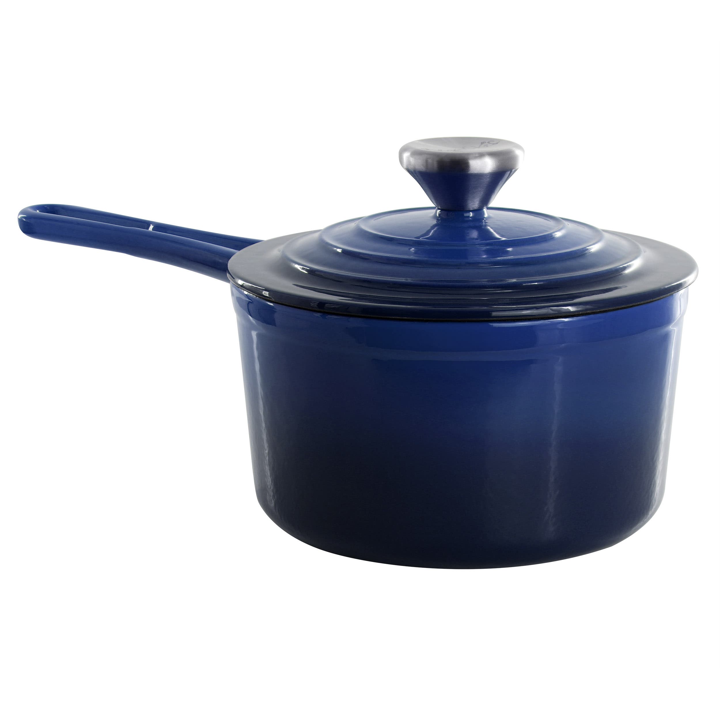 Megachef 2 Quart Enameled Cast Iron Sauce Pan In Blue
