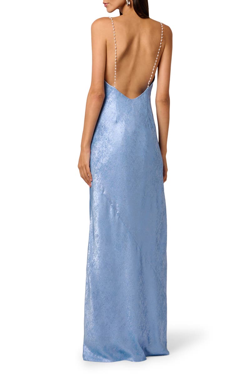 LIV FOSTER Lola Foil Print Cowl Neck Gown, Alternate, color, 