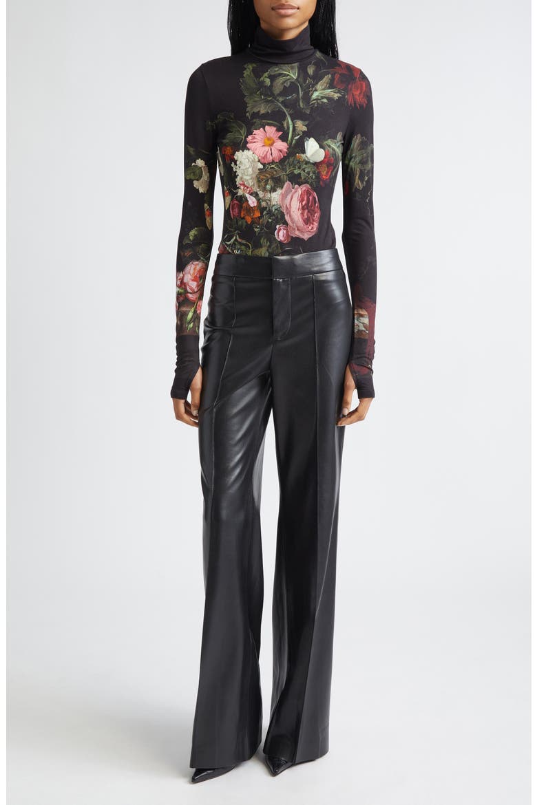 Delaina Print Turtleneck Top, Alternate, color, BE STILL