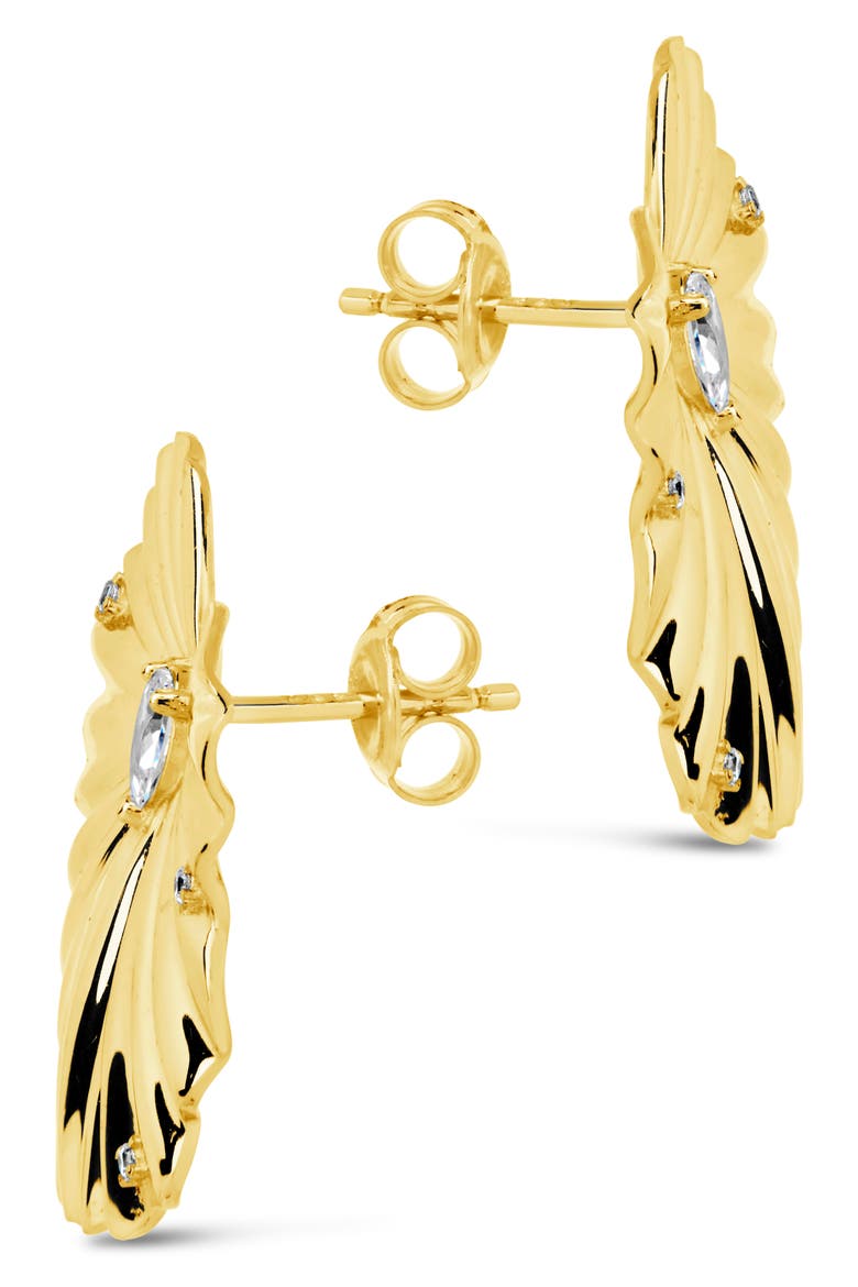 Phoenix Stud Earrings, Alternate, color, GOLD