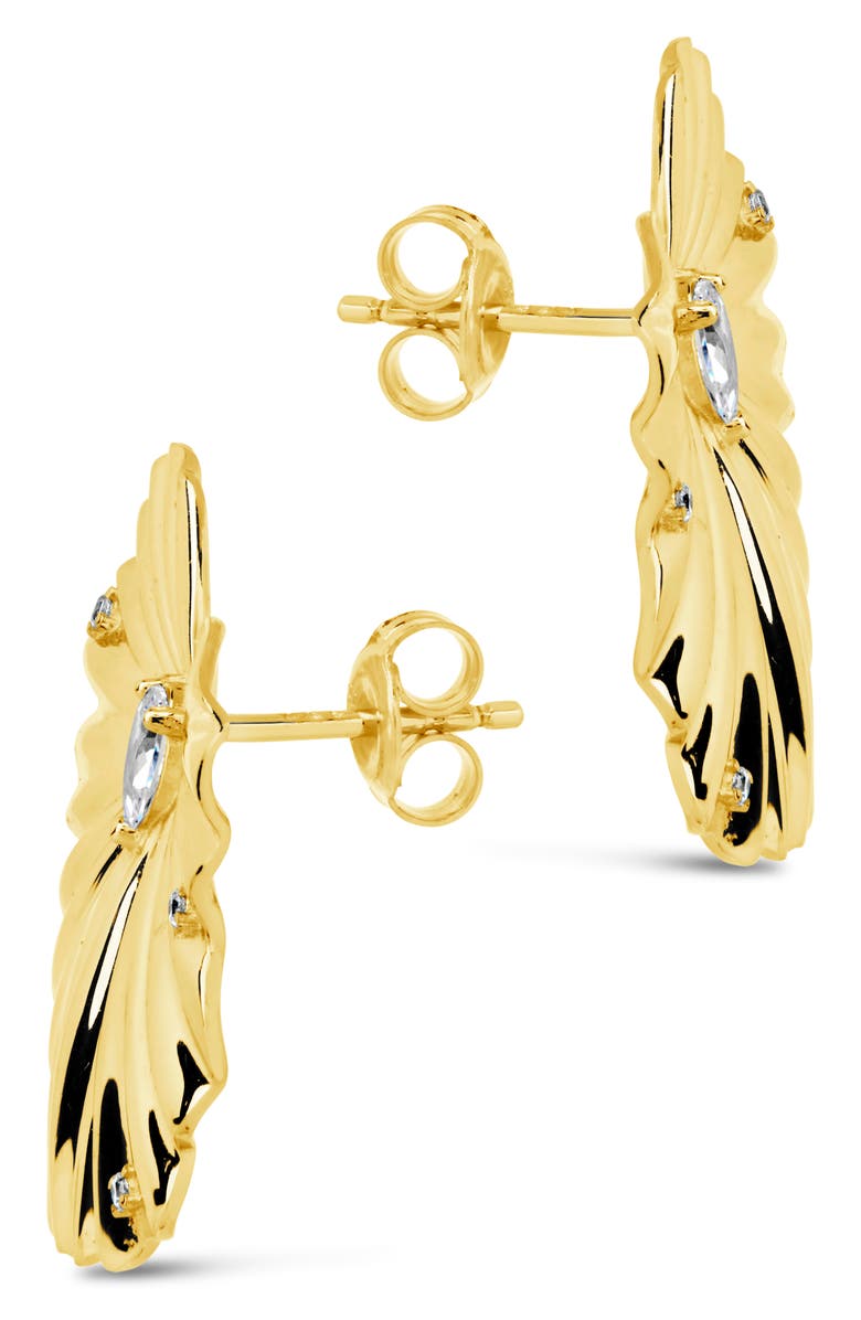Sterling Forever Phoenix Stud Earrings, Alternate, color, Gold